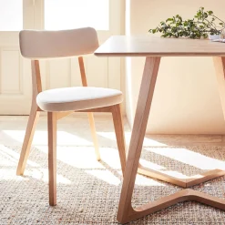 Chaise en tissu - blanc nougat