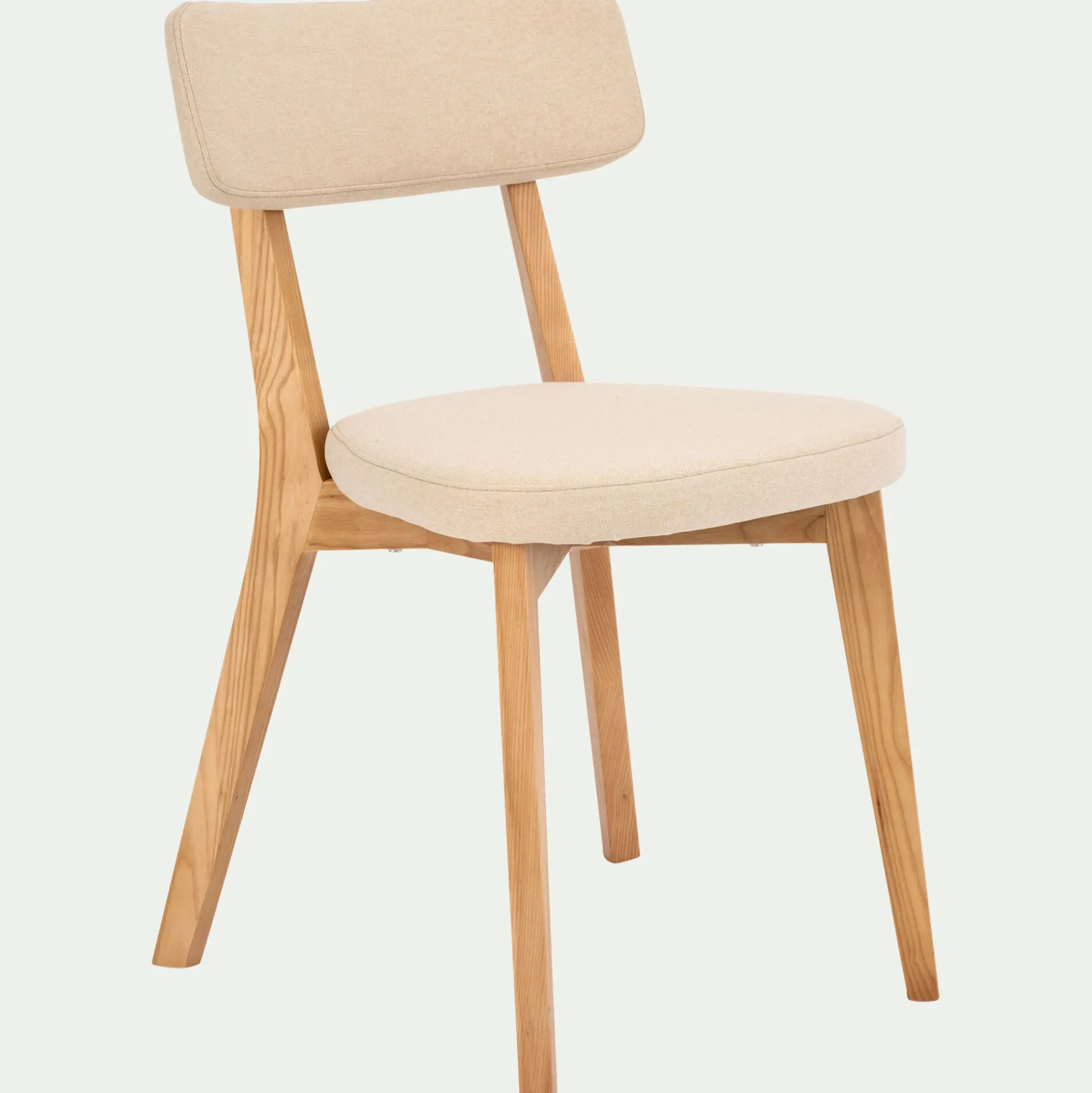 Chaise en tissu - blanc nougat