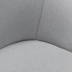 Chaise en tissu avec accoudoirs et piétement naturel - gris borie