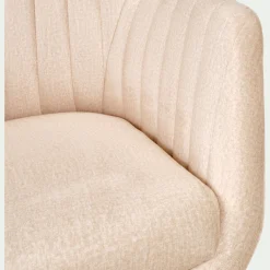 Chaise en tissu avec accoudoirs - beige