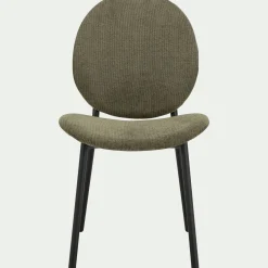 Chaise en tissu et bois d'eucalyptus - vert