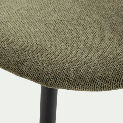 Chaise en tissu et bois d'eucalyptus - vert