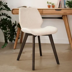 Chaise en tissu sans accoudoirs - beige