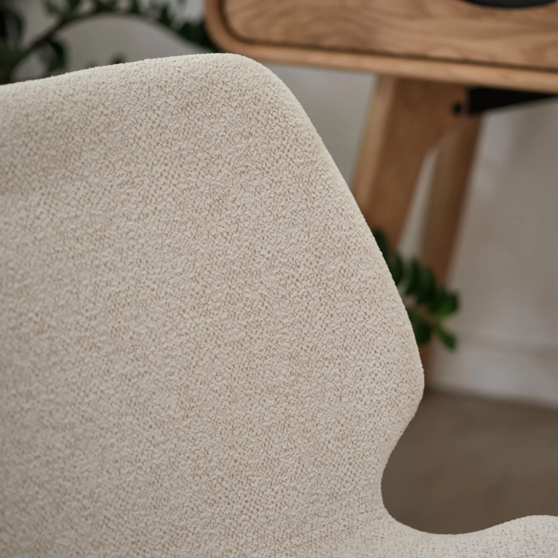 Chaise en tissu sans accoudoirs - beige