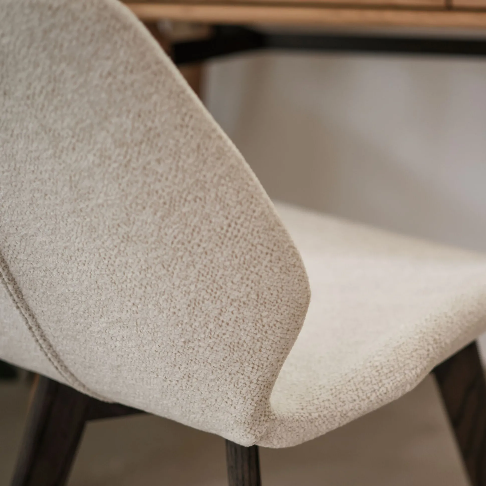 Chaise en tissu sans accoudoirs - beige