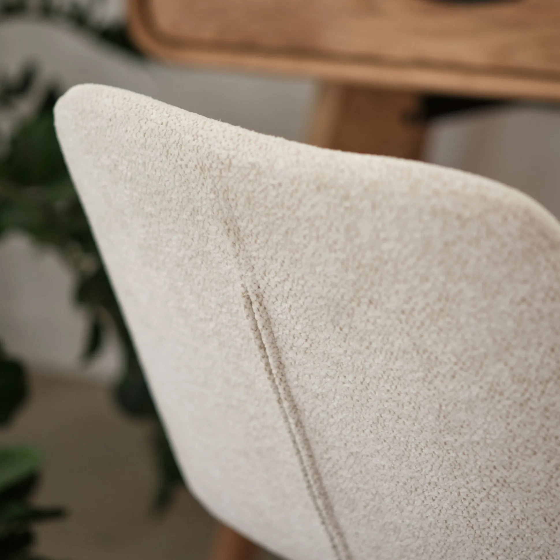 Chaise en tissu sans accoudoirs - beige