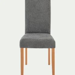 Chaise en tissu sans accoudoirs - gris