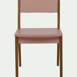 Chaise enfant en acacia - rose