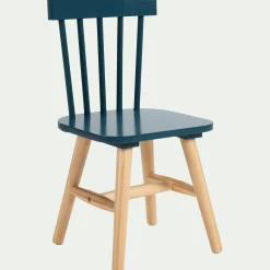 Chaise enfant en bois - bleu figuerolles