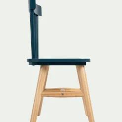 Chaise enfant en bois - bleu figuerolles