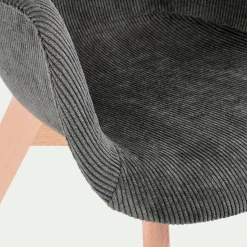 Chaise enfant en tissu avec accoudoirs - vert