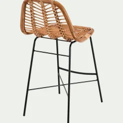 Chaise îlot central en rotin - naturel h66cm