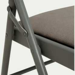 Chaise pliante en métal et tissu - vert