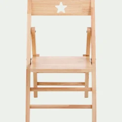 Chaise pliante pour enfant en bois d'hévéa - bois clair