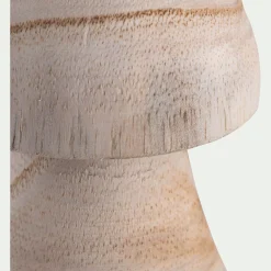 Champignon décoratif à poser en bois de paulownia H10cm - bois clair