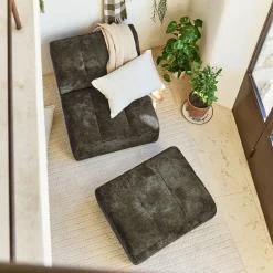 Chauffeuse en tissu Eden - vert cèdre