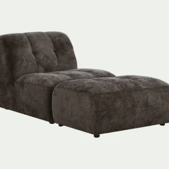 Chauffeuse en tissu Eden - marron