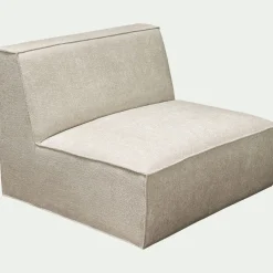 Chauffeuse en tissu tramé - beige