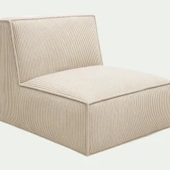 Chauffeuse en velours côtelé azores - beige