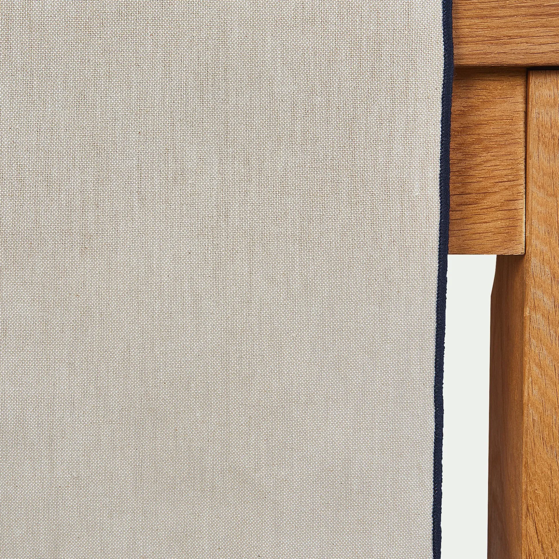 Chemin de table en coton finition point de bourdon 50x150cm - beige