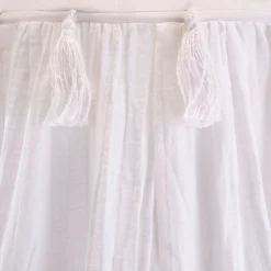 Ciel de lit en gaze de coton H220cm - blanc
