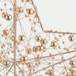 Cimier étoile lumineux H27cm - naturel