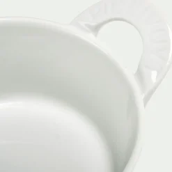 Cocotte individuelle en porcelaine D11cm - blanc