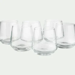 Coffret de 6 gobelets en verre 34,5cl - transparent