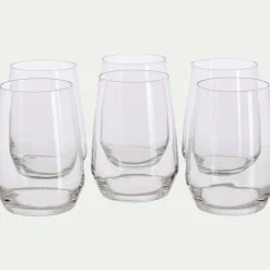 Coffret de 6 gobelets en verre 45cl - transparent