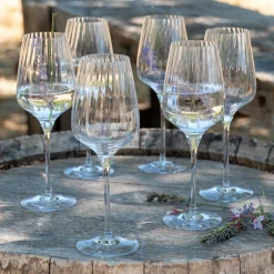 Coffret de 6 verres à pied tulipe en cristallin 45cl - transparent