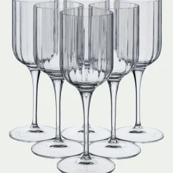 Coffret de 4 verres à pied tulipe en cristallin 28cl - transparent