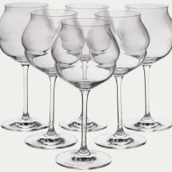Coffret de 6 verres à pied en cristallin 40cl - transparent