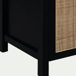 Colonne de salle de bain en bois de cèdre et cannage - H171cm