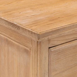 Commode 4 tiroirs en bois d'orme et de pin - bois clair