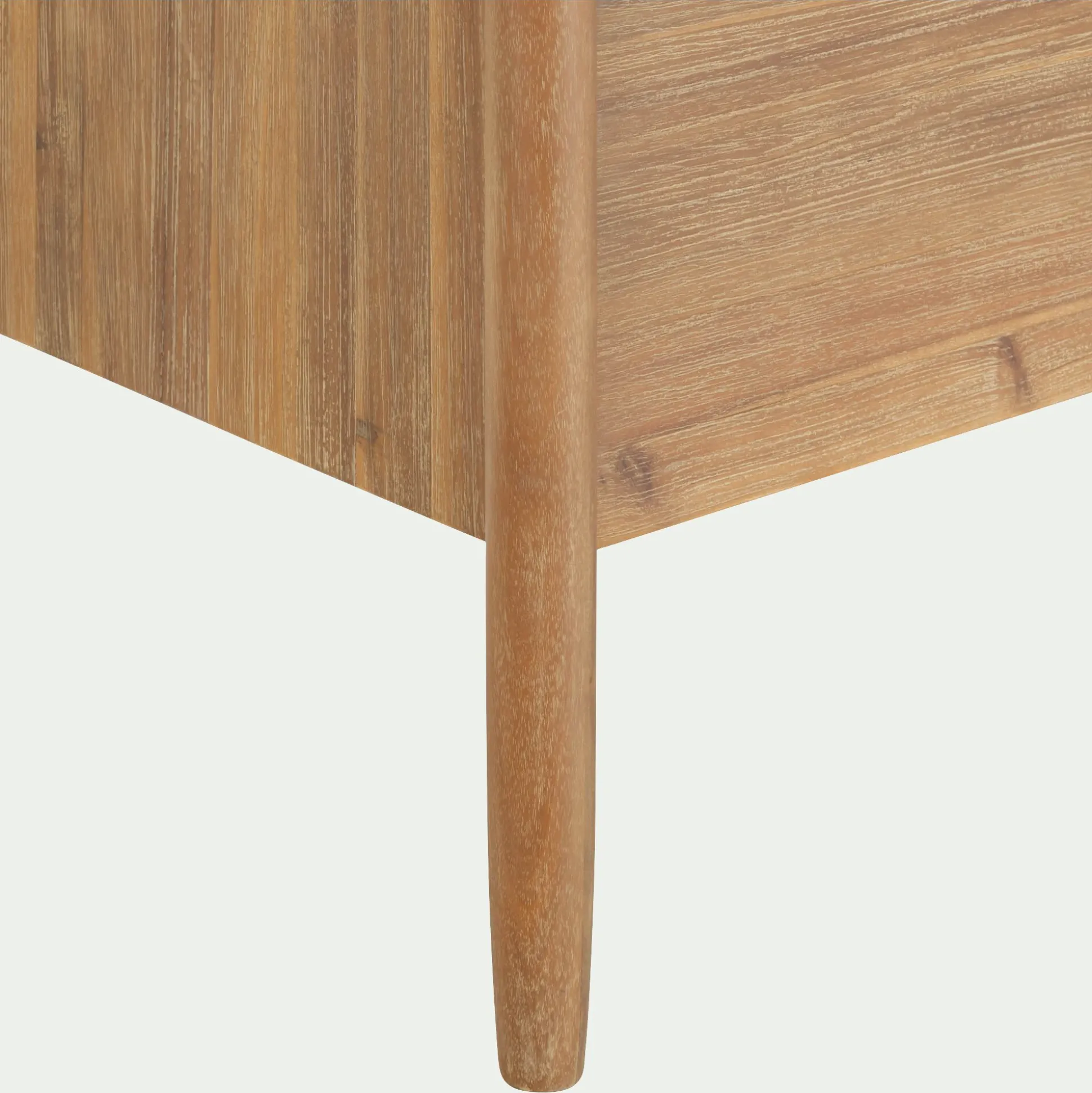 Commode 6 tiroirs en bois d'acacia massif - bois clair