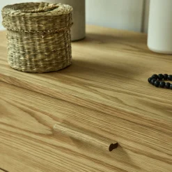 Commode 3 tiroirs en bois - bois clair