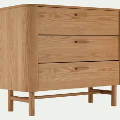 Commode 3 tiroirs en bois - bois clair