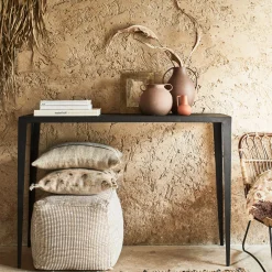 Console en aluminium - noir L121xl39xH82cm