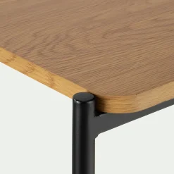 Console en bois et métal L100xl35xH77cm - bois clair