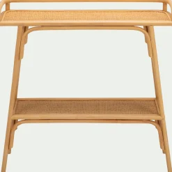 Console en bois et rotin - bois clair