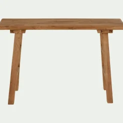 Console en bois recyclé - bois foncé L120xl30xH80cm