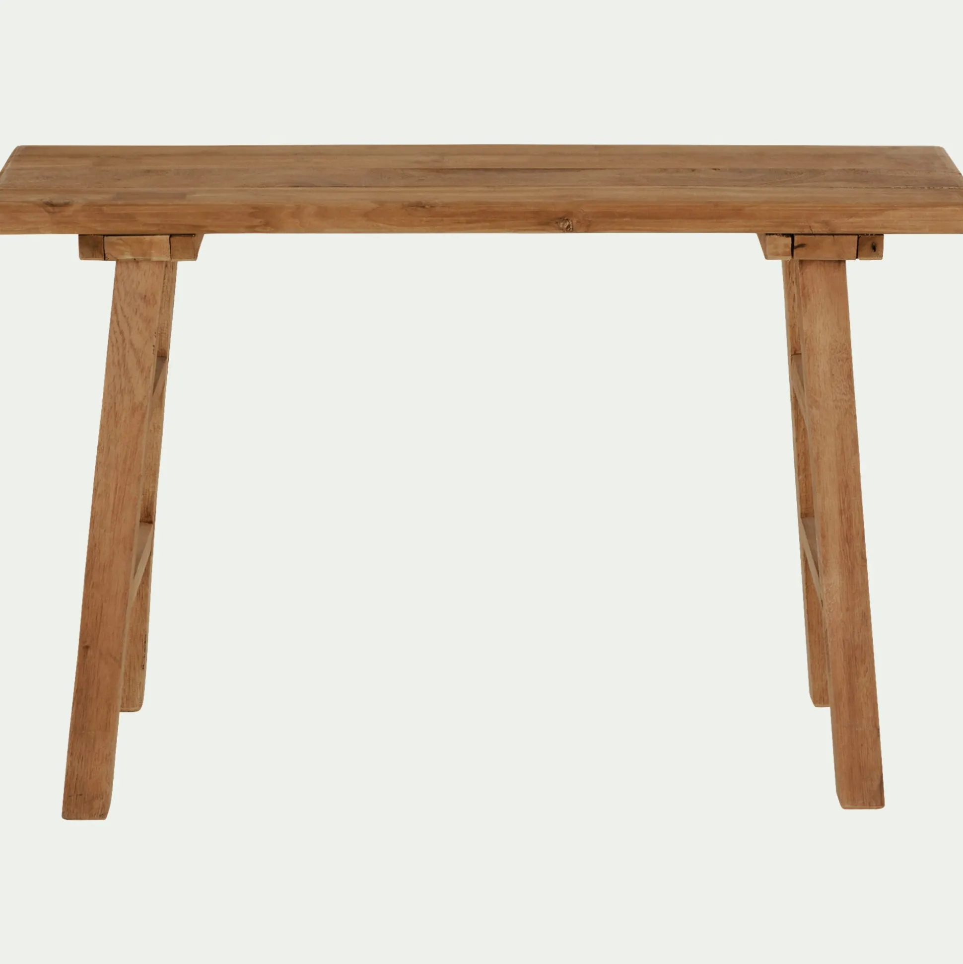Console en bois recyclé - bois foncé L120xl30xH80cm