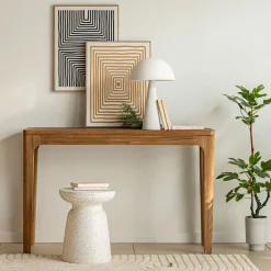 Console en teck recyclé - bois clair