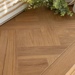 Console en teck recyclé - bois clair