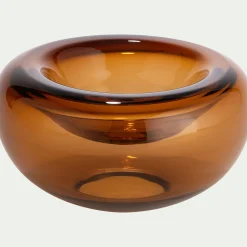 Coupe décorative en verre D15cm - brun rustrel