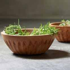 Coupelle en bois de manguier D14,6cm - bois foncé