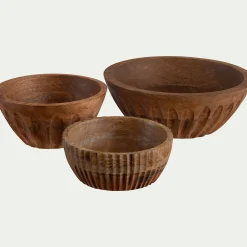 Coupelle en bois de manguier D19,7cm - bois foncé