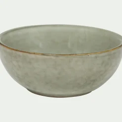 Coupelle en grès avec liseré doré D11cm - vert