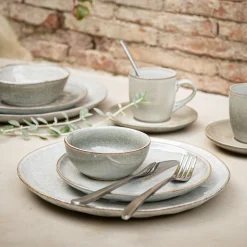 Coupelle en grès avec liseré doré D11cm - vert