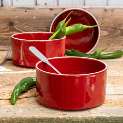 Coupelle en grès D15cm - rouge